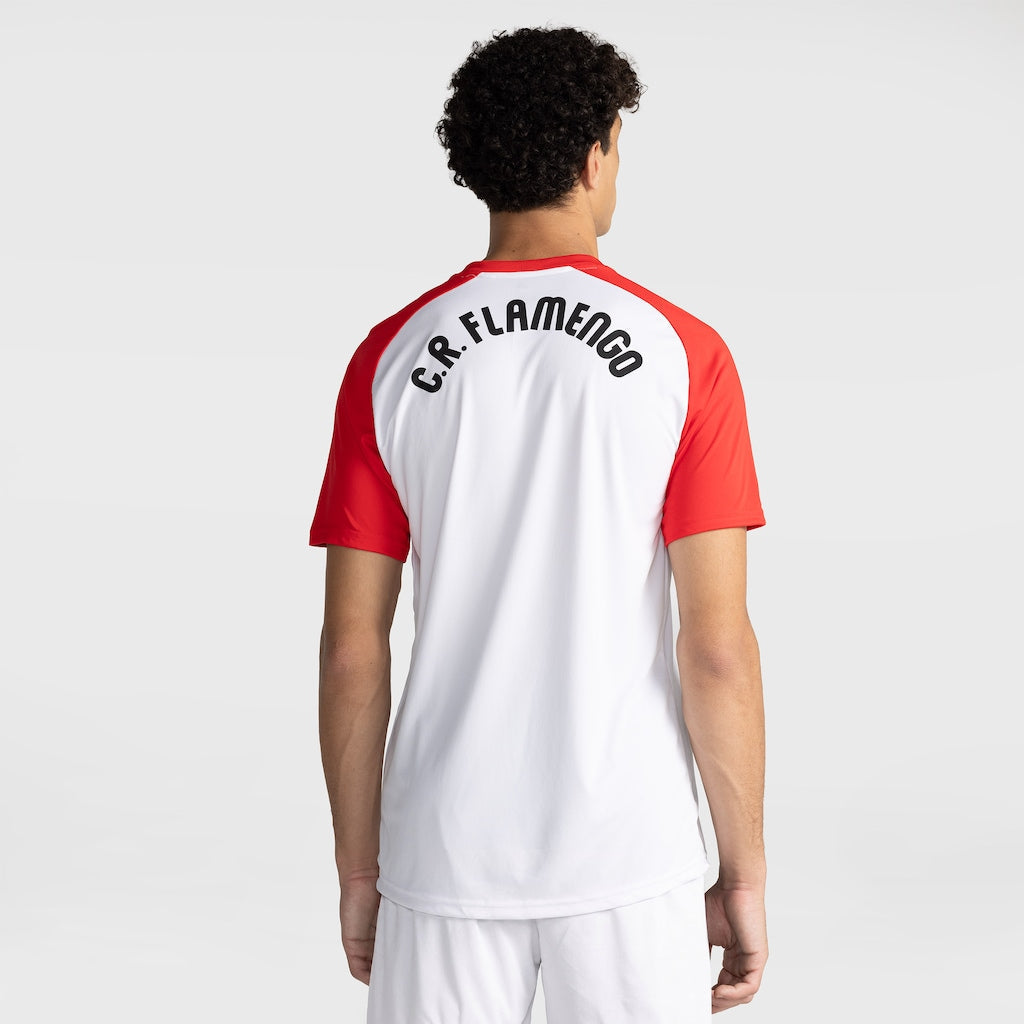 Pré Jogo 26/27 Branca e Vermelho Fan Shirt